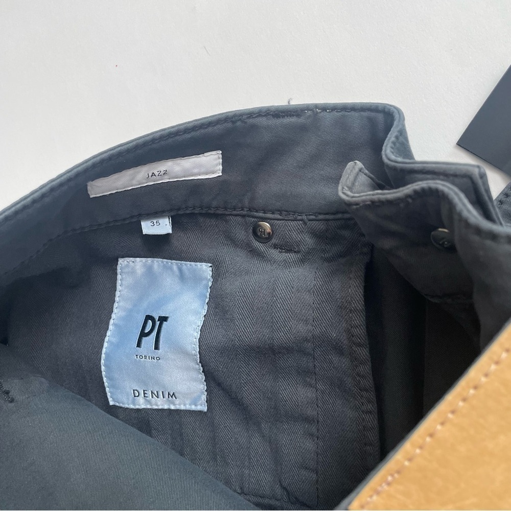 PT TORINO “Jazz” charcoal grey slim khaki pants - Picture 7 of 10